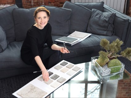 Interior designer with the probe carpets